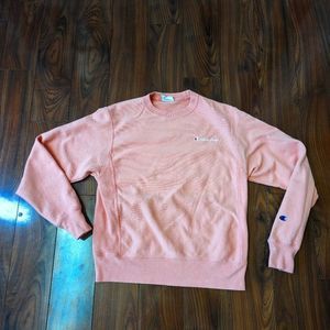 Champion Reverse Weave Crewneck Sweatshirt Women's Small Light Pink Streetwear